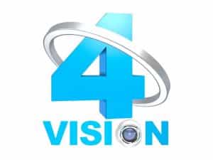The logo of Vision4 TV