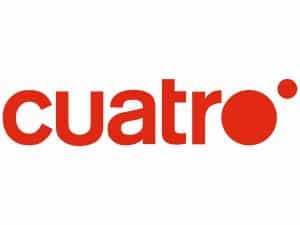 The logo of Cuatro TV