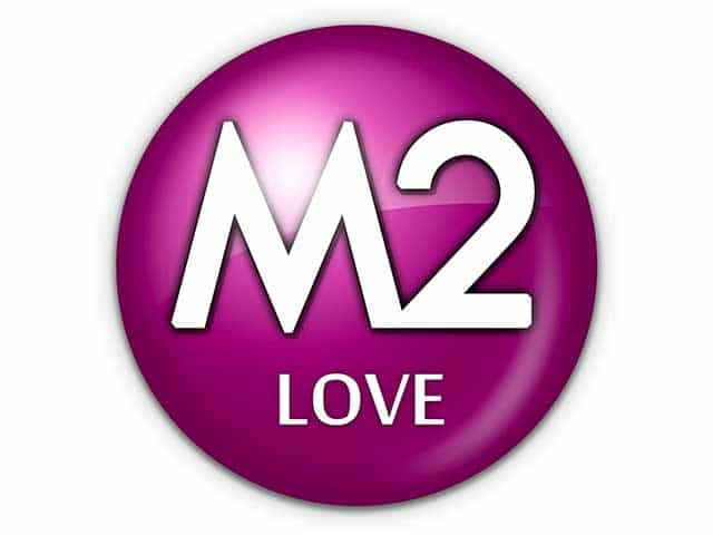 The logo of M2 Love Radio